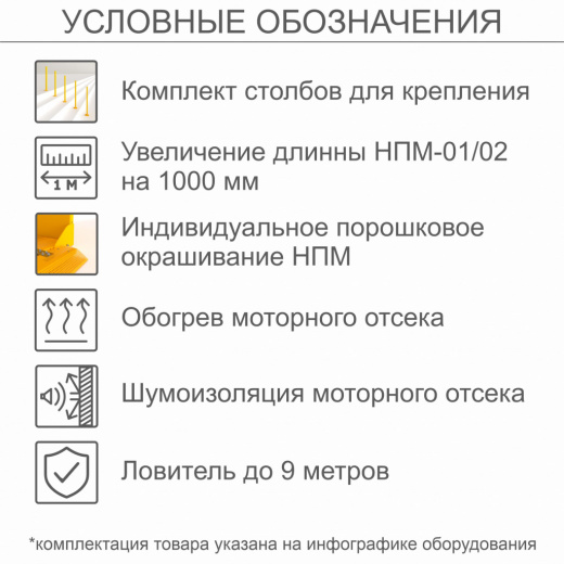 Наклонный подъемник для инвалидов по ТУ НПМ-02, с столбов для крепления, с увеличеной длиной на 1000 мм , с индивидуальным порошковым окрашиванием, с шумоизоляцией моторного отсека, с ловителем до 9 метров